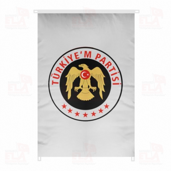 T�rkiyem Partisi Bina Boyu Bayraklar