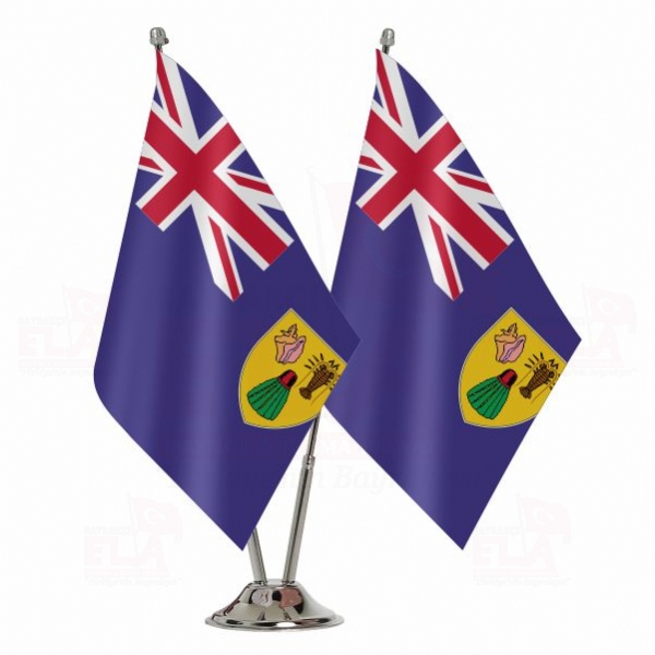 Turks ve Caicos Adalar� �kili Masa Bayra��