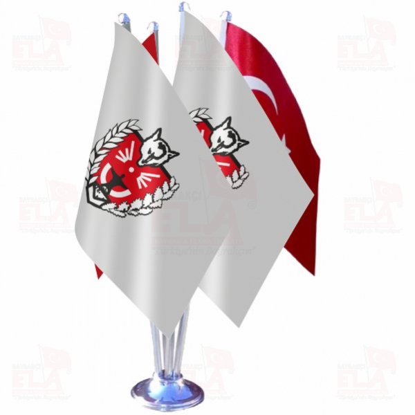 Ulusal Kurtulu� ve And Birli�i Partisi D�rtl� �zel Masa Bayra��
