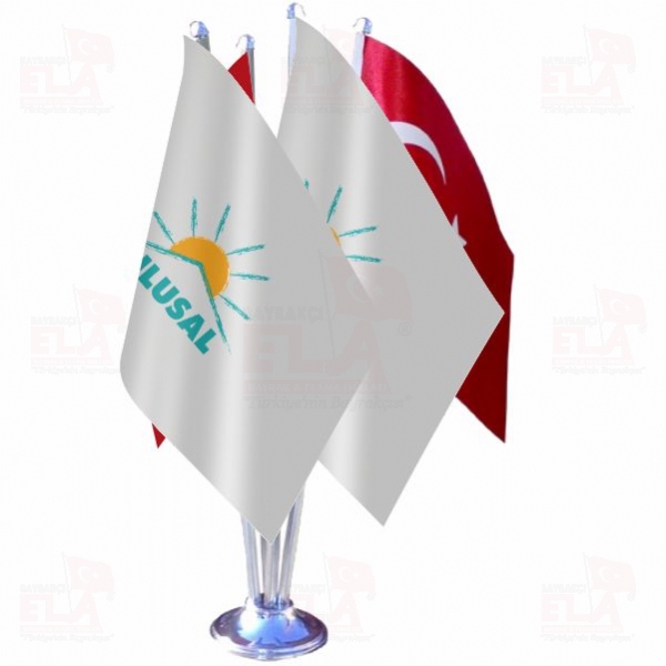 Ulusal Parti D�rtl� �zel Masa Bayra��