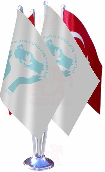Umuda Y�r�yenler Partisi D�rtl� �zel Masa Bayra��