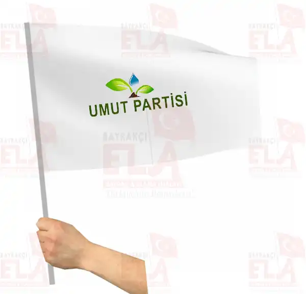 Umut Partisi Sopal Bayrak ve Flamalar