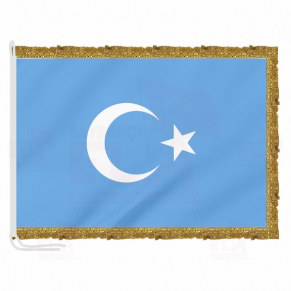 Uygur Türkleri Saten Makam Flaması