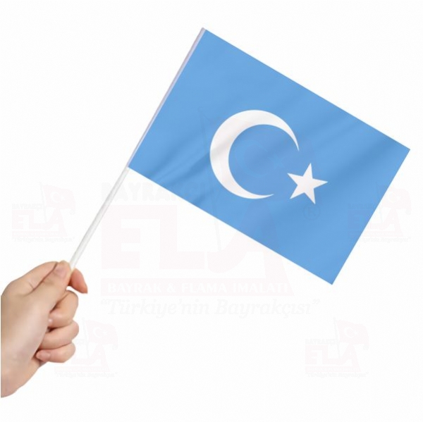 Uygur Türkleri Sopalı Bayrak ve Flamalar
