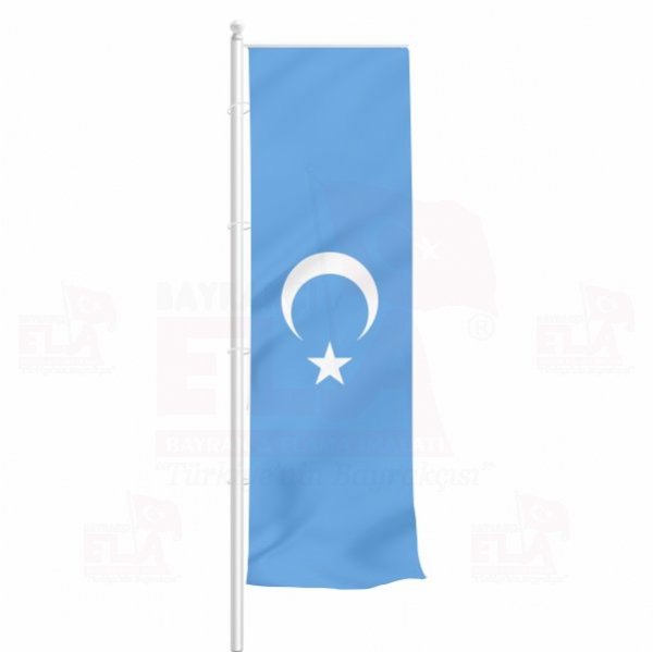 Uygur Türkleri Yatay Çekilen Flamalar ve Bayraklar