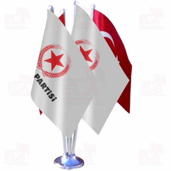 Vatan Partisi D�rtl� �zel Masa Bayra��