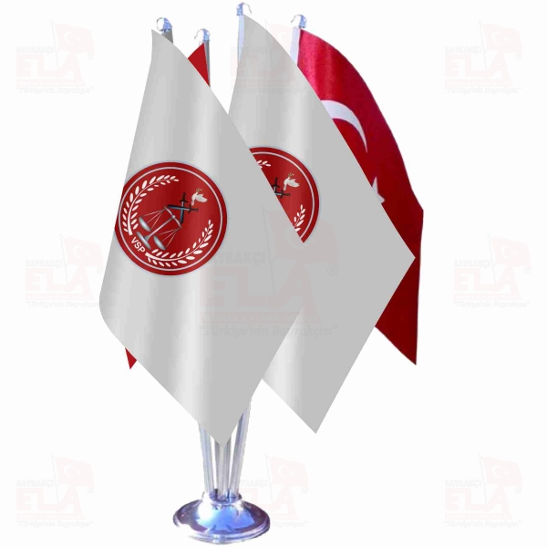 Vatanseverler Partisi D�rtl� �zel Masa Bayra��