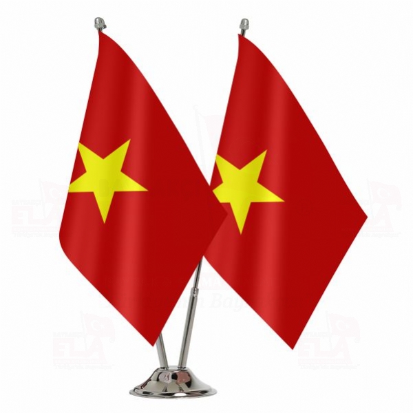 Vietnam İkili Masa Bayrağı