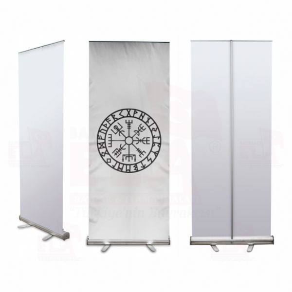 Viking Sembol� Nordic Pusula Banner Roll Up