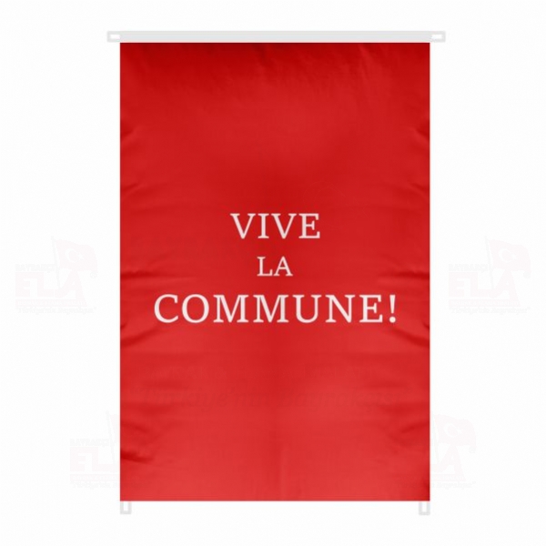Vive la Commune Bina Boyu Bayraklar