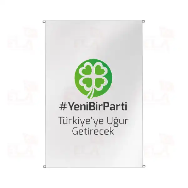 Yeni Bir Parti Bina Boyu Bayraklar