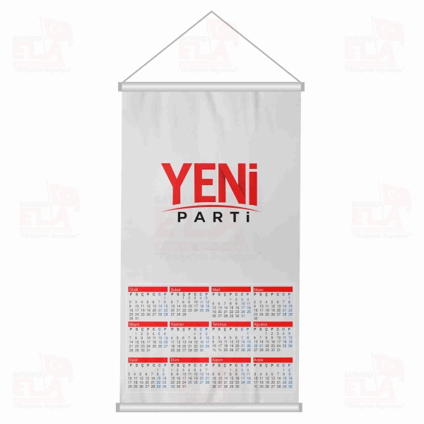 Yeni Parti Bez Takvim Dijital Bask� Yeni Parti Duvar Takvim