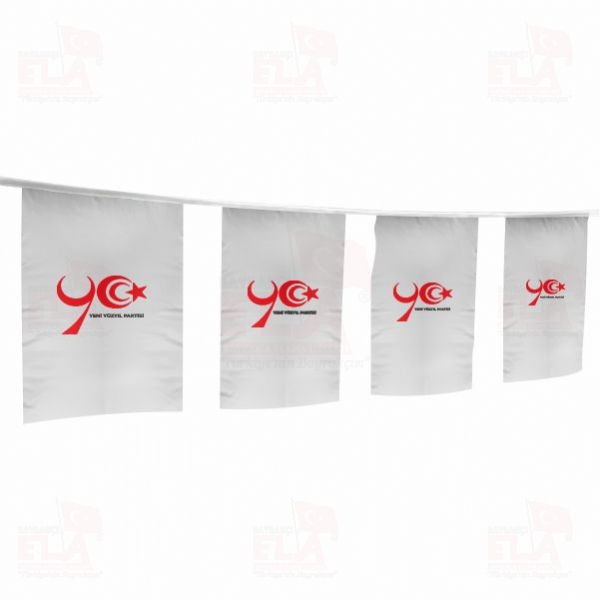 Yeni Y�zy�l Partisi �pe Dizili Flamalar ve Bayraklar