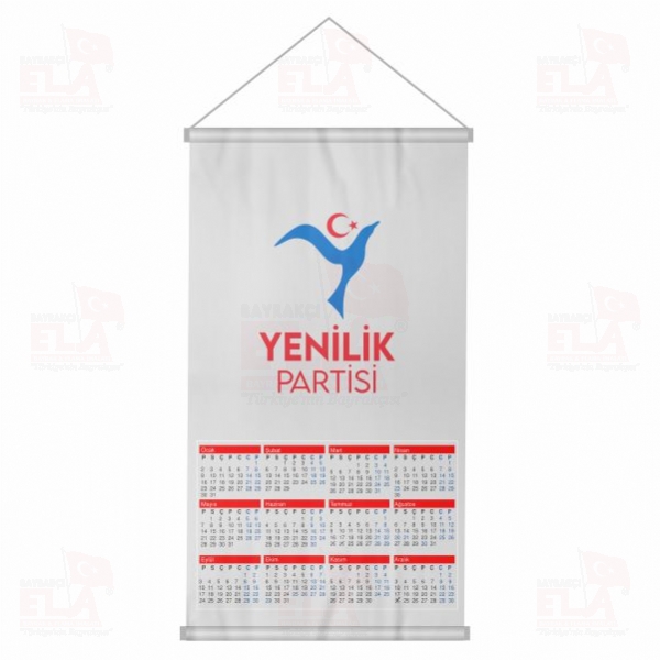 Yenilik Partisi Bez Takvim Dijital Bask� Yenilik Partisi Duvar Takvim