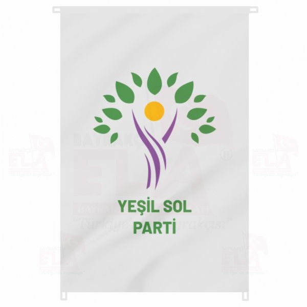 Yeşil Sol Parti Bina Boyu Bayraklar