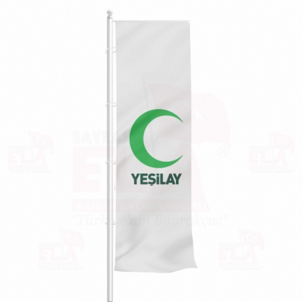 Ye�ilay Yatay �ekilen Flamalar ve Bayraklar