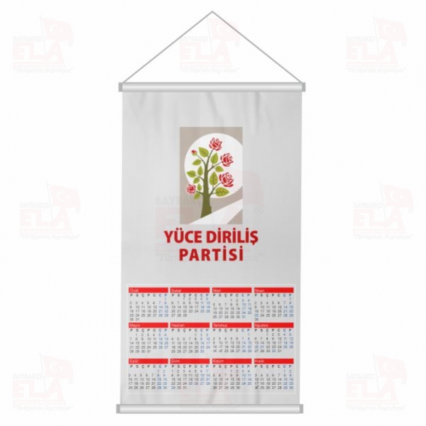 Y�ce Dirili� Partisi Bez Takvim Dijital Bask� Y�ce Dirili� Partisi Duvar Takvim