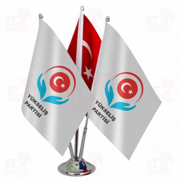 Y�kseli� Partisi Logolu ��l� Masa Bayra��