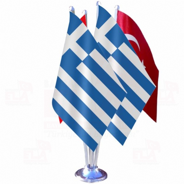Yunanistan D�rtl� �zel Masa Bayra��