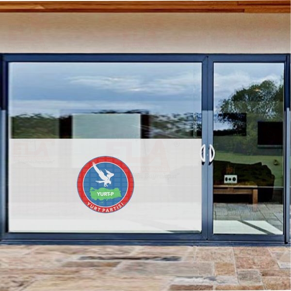 Yurt Partisi Cam Sticker Etiket Yurt Partisi Cam Yap��kan� Yurt Partisi Cam Yaz�s�