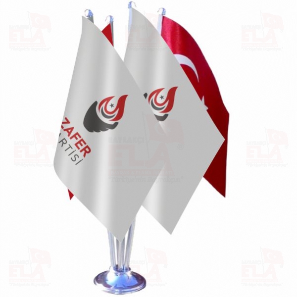 Zafer Partisi D�rtl� �zel Masa Bayra��