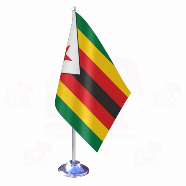 Zimbabve Tekli Masa Bayrağı