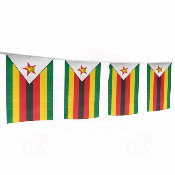 Zimbabve �pe Dizili Flamalar ve Bayraklar