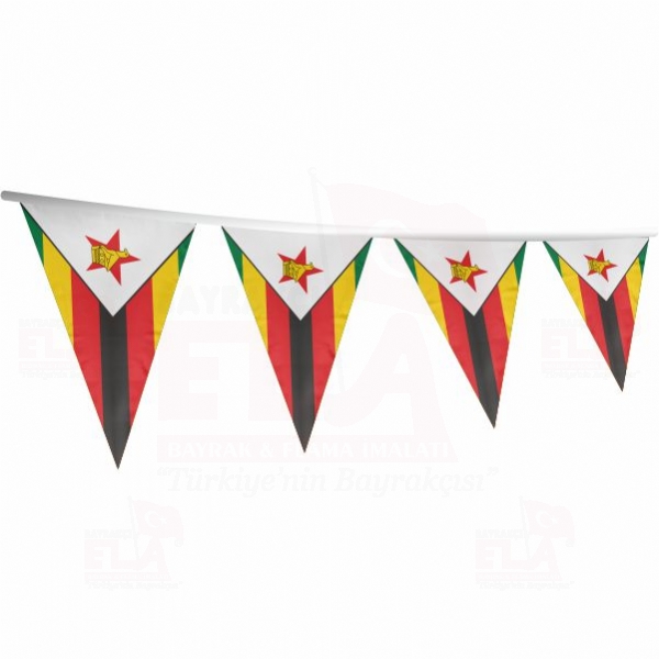 Zimbabve Üçgen Bayrak ve Flamalar