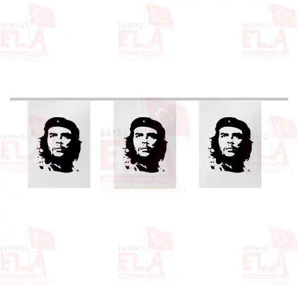 Che Guevara pe Dizili Flamalar ve Bayraklar