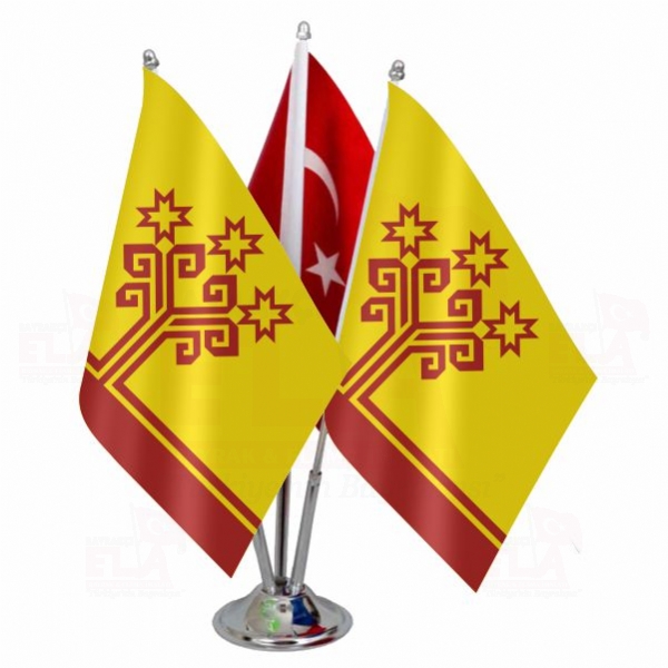 �uva�istan Logolu ��l� Masa Bayra��