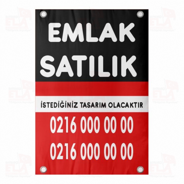 Dikey Delikli Mesh Emlak Afi�i Dikey Mesh Emlak Afi�leri