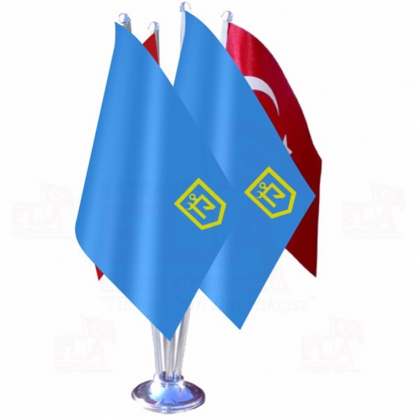 �dil Ural Devleti D�rtl� �zel Masa Bayra��