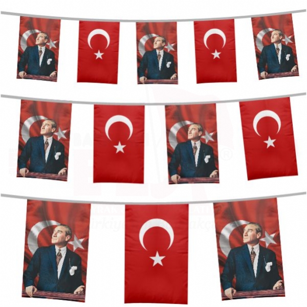 �pe Dizili T�rk Bayra�� ve Atat�rk Posteri Ki22