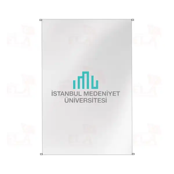İstanbul Medeniyet Üniversitesi Bina Boyu Bayraklar