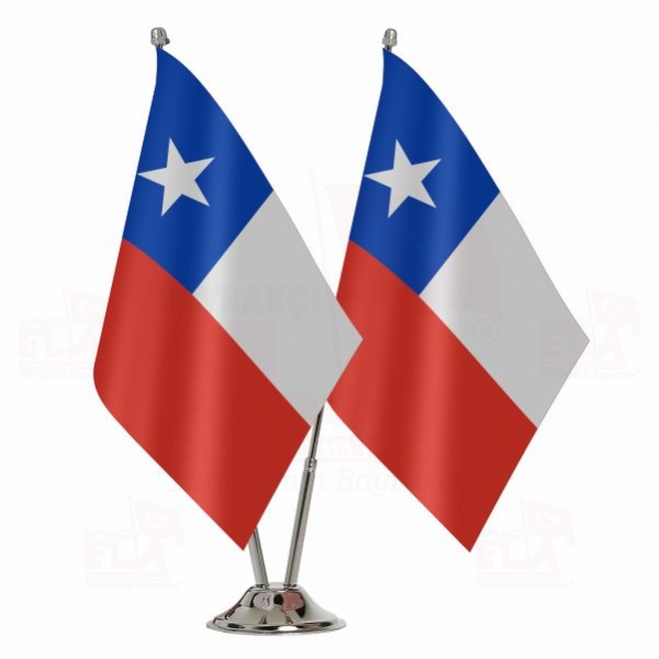 Şili İkili Masa Bayrağı