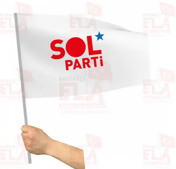 Sol Parti Sopal Bayrak ve Flamalar