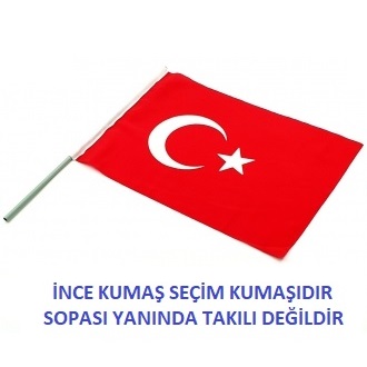 Türk Bayrağı 50x70 ince Raşel Seçim Kumaşı