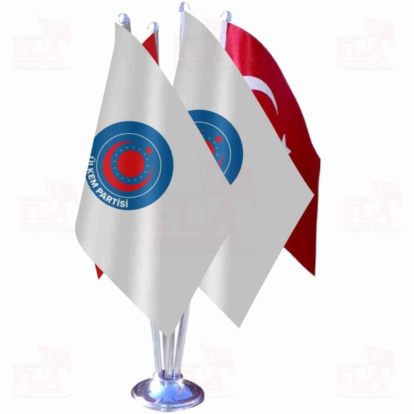 �lkem Partisi D�rtl� �zel Masa Bayra��