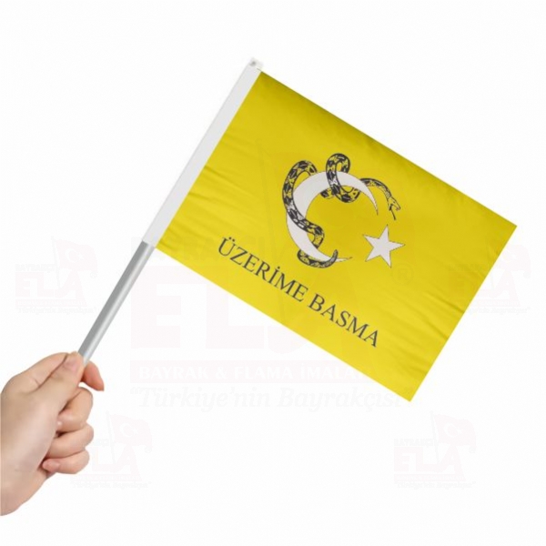 �zerime Basma Sopal� Bayrak ve Flamalar